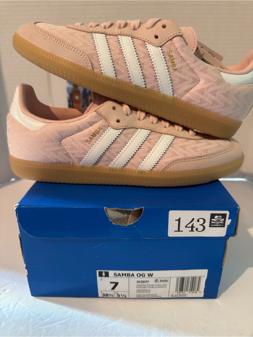 adidas Samba OG W Pale Pink with Gum Sole